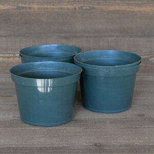 Set of 30 - 6” Green Nursery Pots | Clean Reusable Grower Pots w/ Drainage